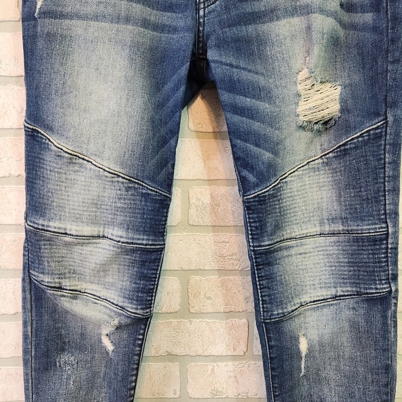 Kancan Womens Double Patched Distressed Holy Denim Jeans Size W 11 29 - Picture 4 of 15